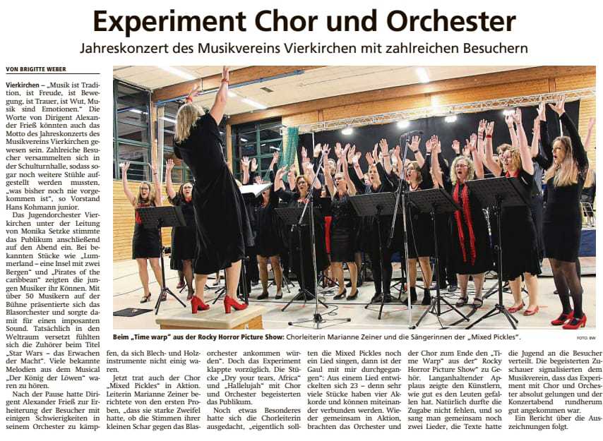 Experiment Chor und Orchester