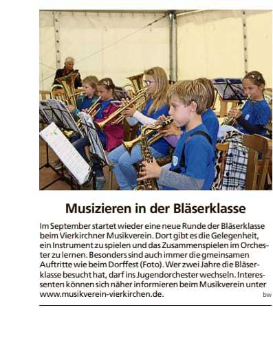 Neue Bläserklasse 2025